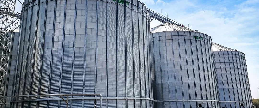 AGI-Stahlsilos zur Getreidelagerung